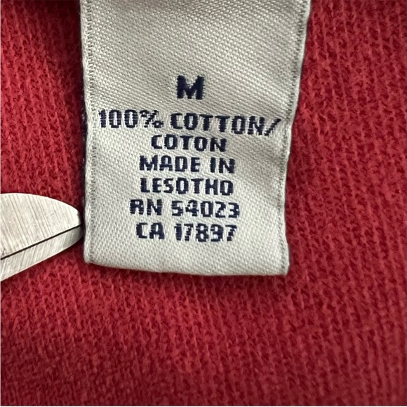 Vintage 2000s Red Cropped Long Sleeve Crew Neck Tee - Picture 7 of 7